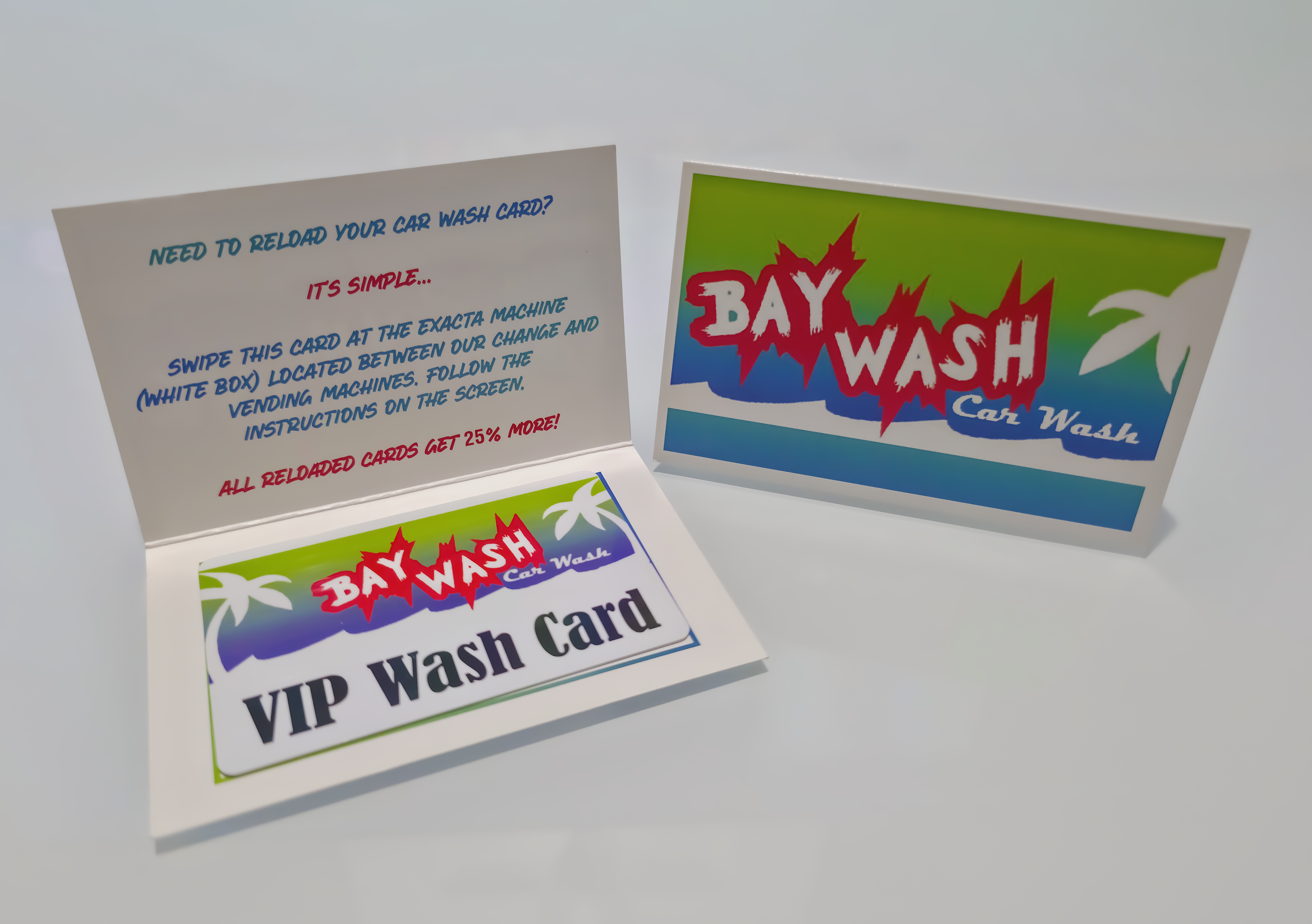 Bay Wash Wash Cards and Gift Cards